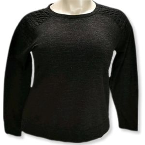 32° Degrees Heat Womens XL Sweatshirt Gray Quilted Shoulder Long Sleeve Fleece